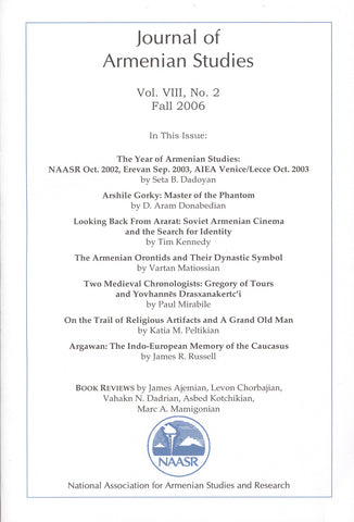 JOURNAL OF ARMENIAN STUDIES: Volume VIII, Number 2: Fall 2006