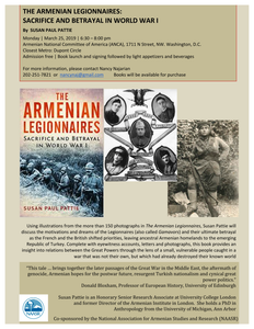 Susan Pattie, "The Armenian Legionnaires: Sacrifice and Betrayal in World War I"