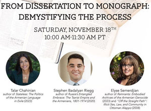 FROM DISSERTATION to MONOGRAPH: Demystifying the Process ~ Saturday, November 18, 2023 ~ On Zoom