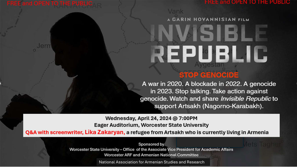 Screening of Invisible Republic ~ Wednesday, April 24, 2024 ~ In-person (Worcester State University)