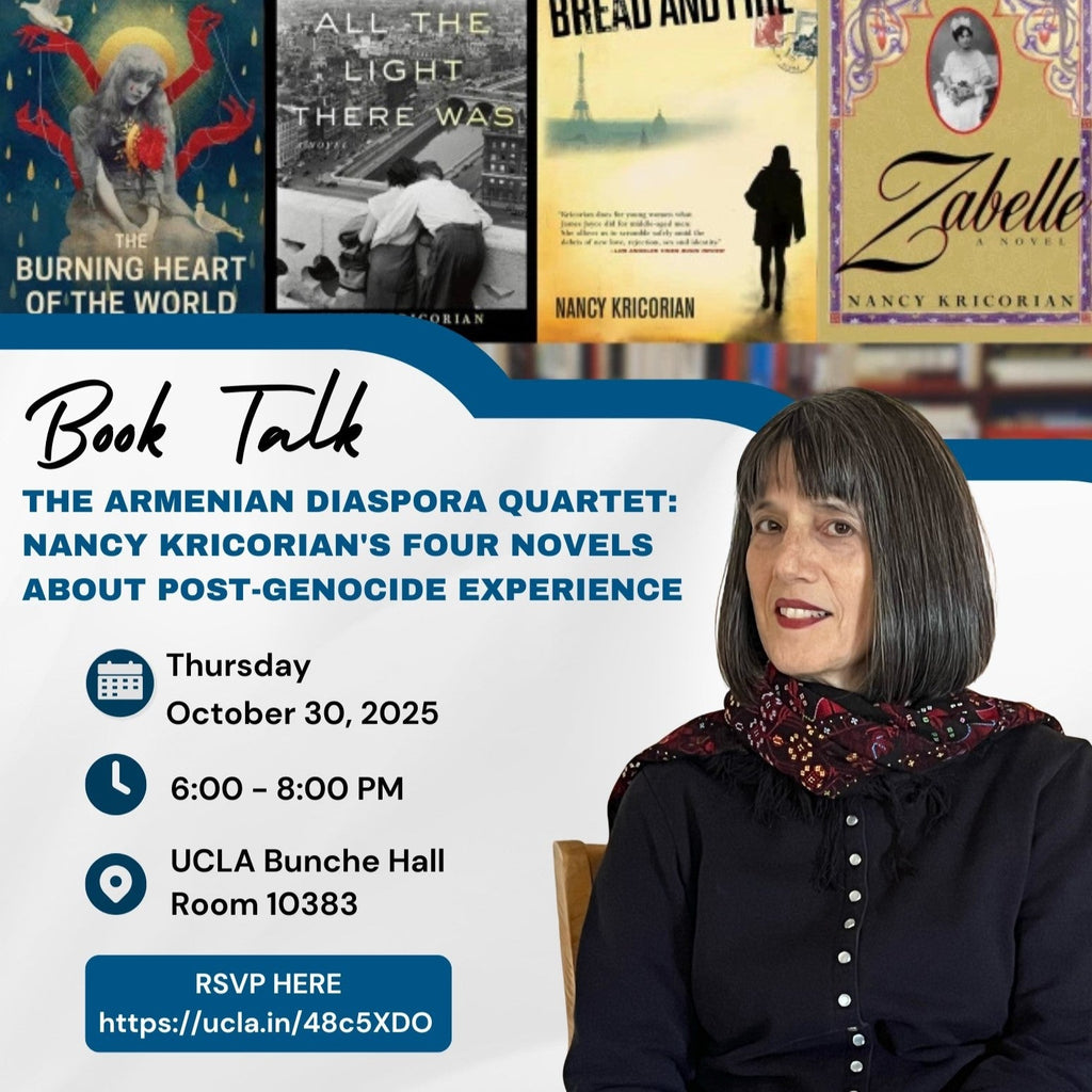 Book Talk: The Armenian Diaspora Quartet: Nancy Kricorian's Four Novels about Post-Genocide Experience - October 30, 2025