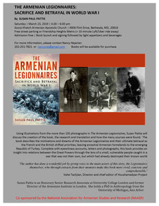 Susan Pattie, "The Armenian Legionnaires: Sacrifice and Betrayal in World War I"