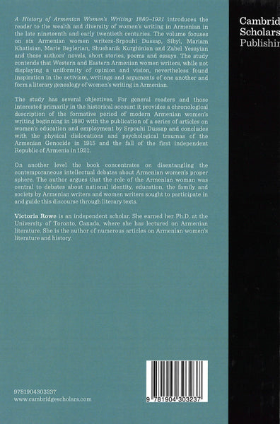 A History of Armenian Women's Writing: 1880-1921