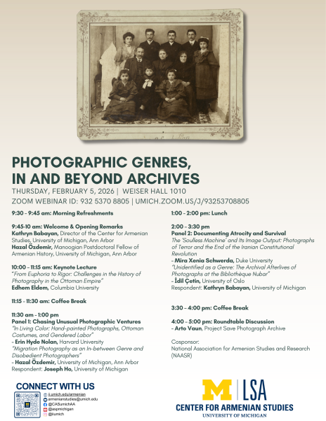 Photographic Genres, In and Beyond Archives flyer