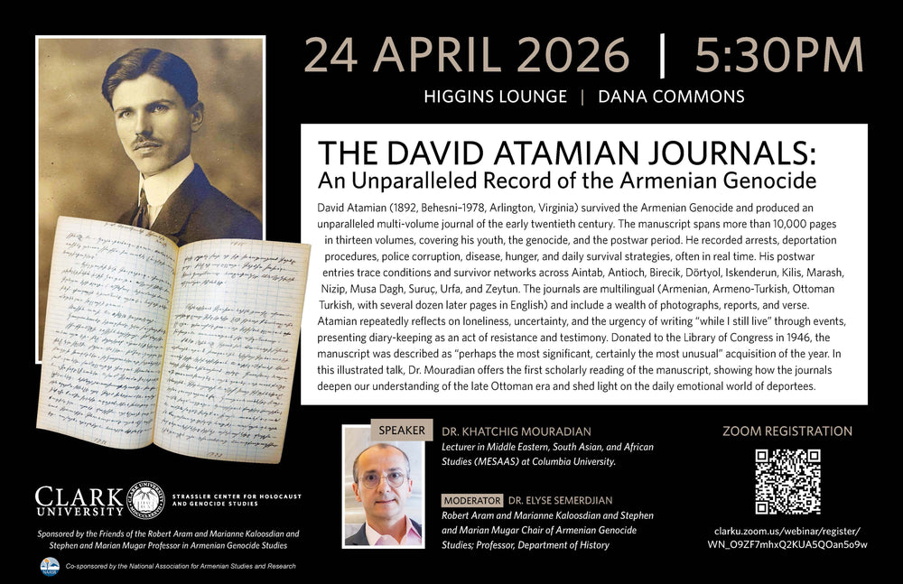 The David Atamian Journals: An Unparalleled Record of the Armenian Genocide flyer