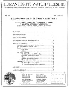 The Commonwealth of Independent States: Refugees and Internally Displaced Persons