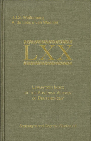 LEMMATIZED INDEX OF THE ARMENIAN VERSION OF DEUTERONOMY