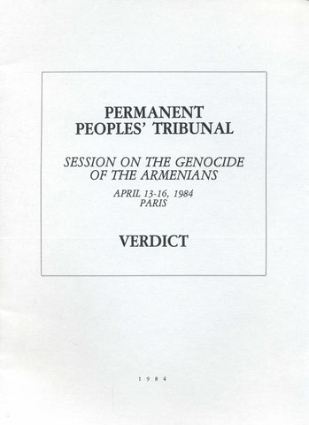 PERMANENT PEOPLES TRIBUNAL - April 13-16, 1984, Paris