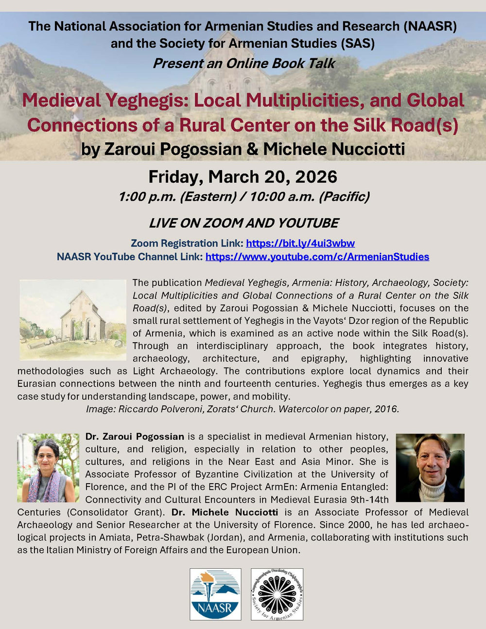 Medieval Yeghegis: Local Multiplicities, and Global Connections of a Rural Center on the Silk Road(s) flyer