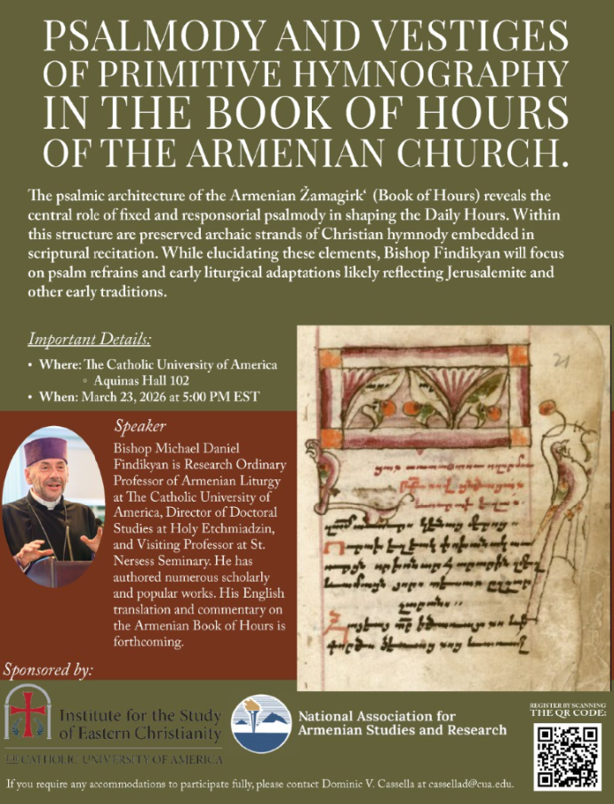Psalmody and Vestiges of Primitive Hymnography in the Book of Hours of the Armenian Church flyer