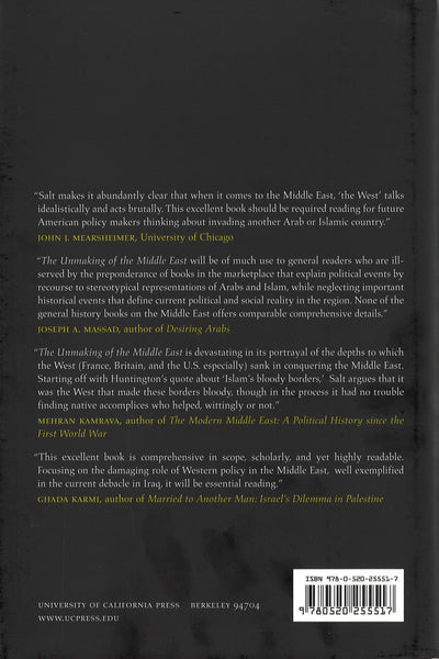 Unmaking of the Middle East: A History of Western Disorder in Arab Lands