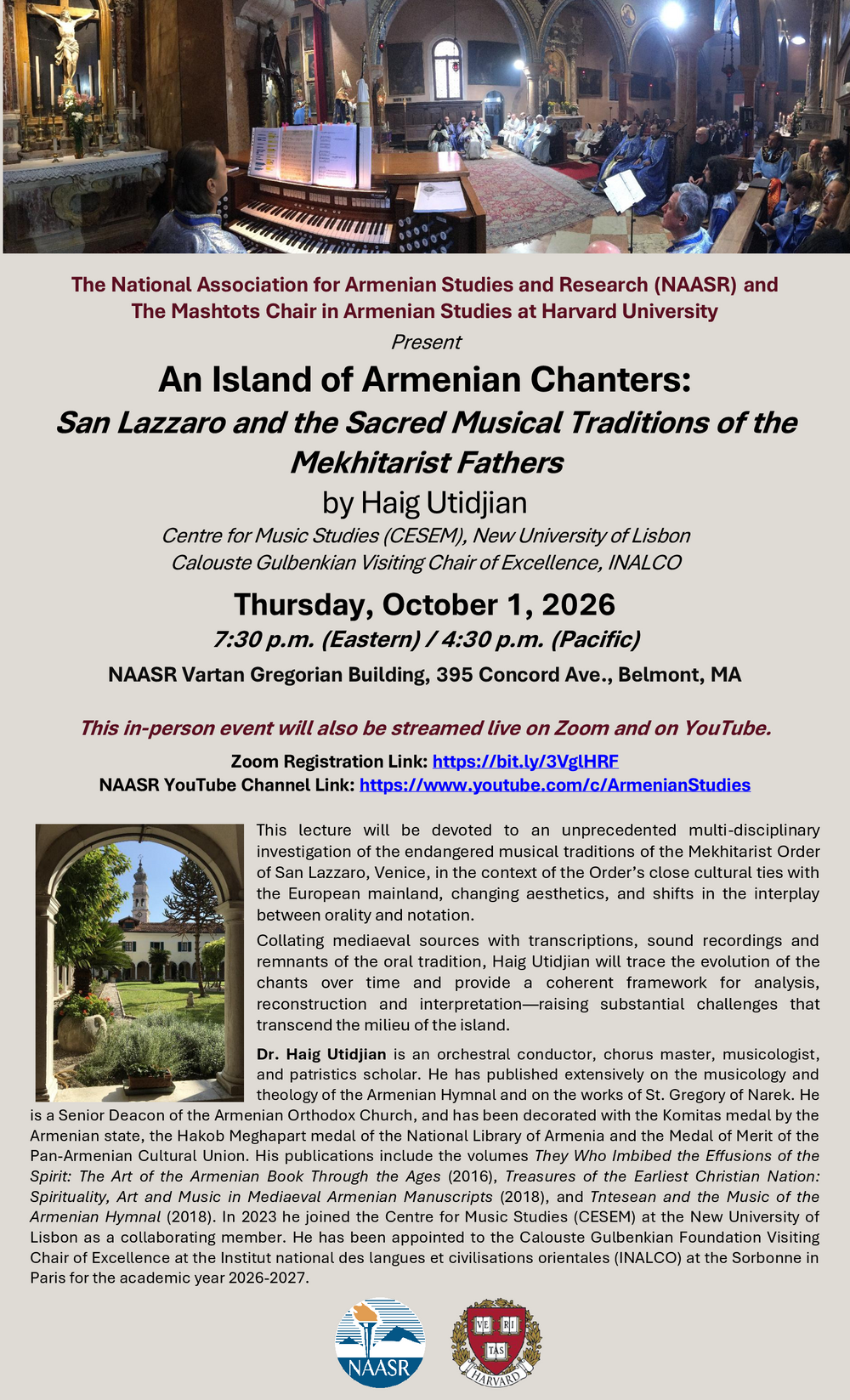 An Island of Armenian Chanters flyer