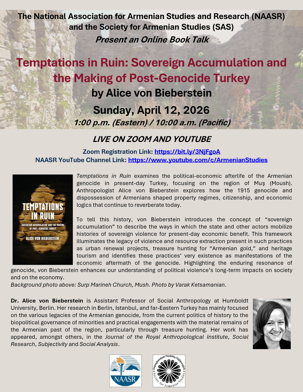 Temptations in Ruin: Sovereign Accumulation and the Making of Post-Genocide Turkey flyer