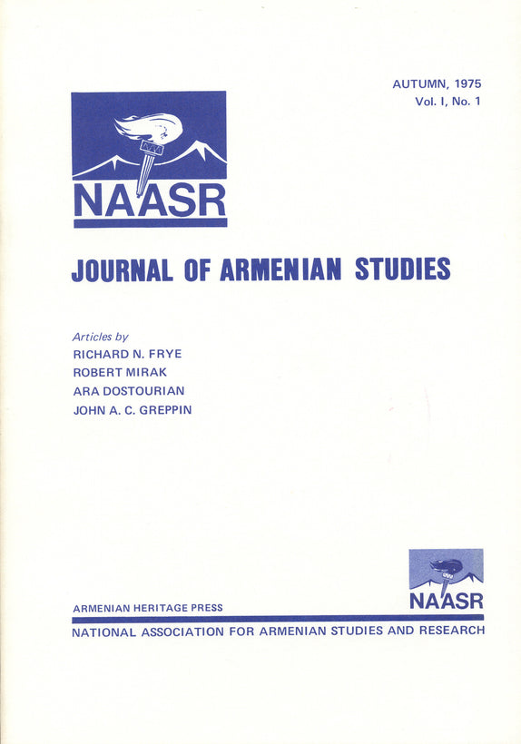 JOURNAL OF ARMENIAN STUDIES