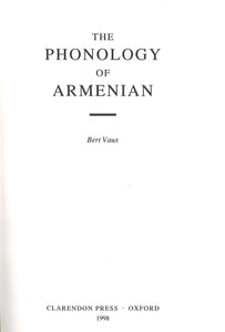 PHONOLOGY OF ARMENIAN