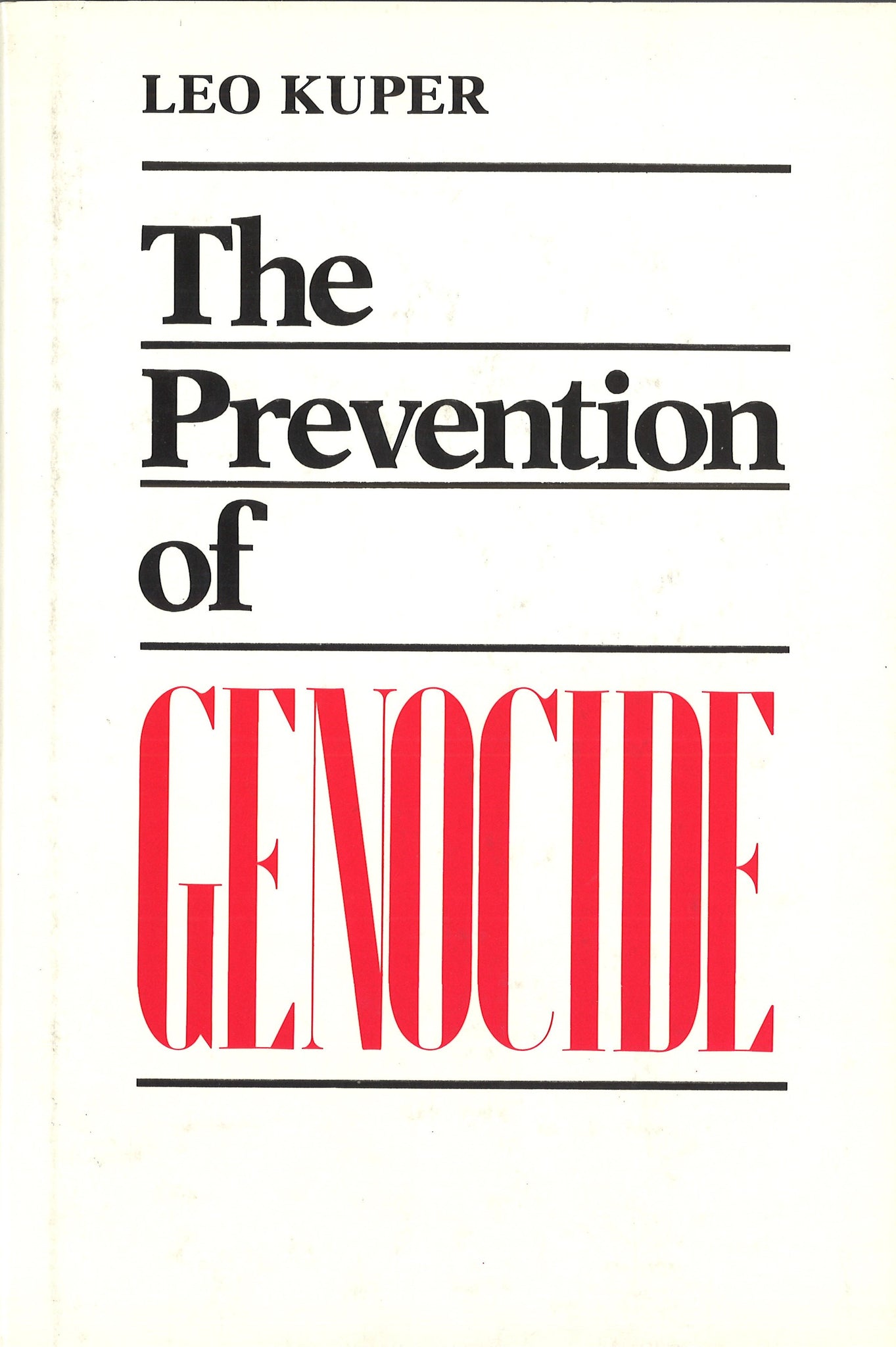 PREVENTION OF GENOCIDE, THE